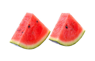 Sliced of watermelon isolated transparent png