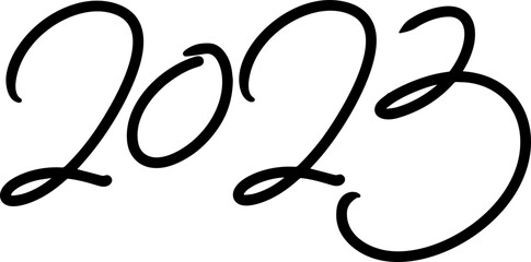 2023 number on white background. 2023 logo text design. Design template Celebration typography poster, banner or greeting card for Happy new year