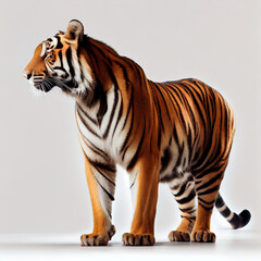 tiger isolated on white. generative AI