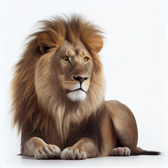 Plakat lion isolated on white background