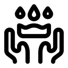 Water Saving Line Style Icon  vector design and illustration template