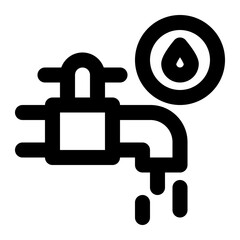 Water Tap Line Style Icon  vector design and illustration template