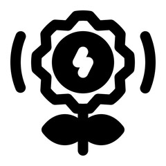 Energy Glyph Style Icon  vector design and illustration template