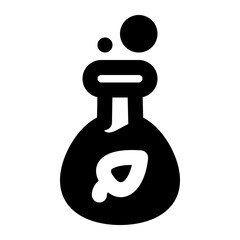Flask Glyph Style Icon  vector design and illustration template