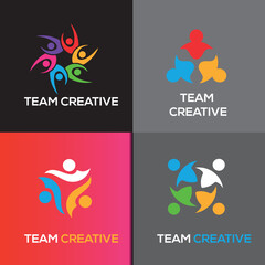 Team logo design abstract logo design