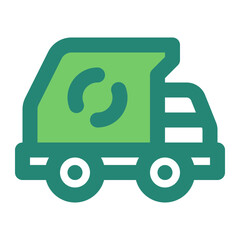 Truck Green Style Icon  vector design and illustration template