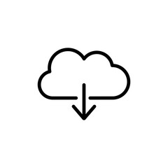 cloud download vector icon