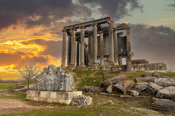 Kutahya, Turkey, December 15, 2022:  ancient city in Cavdarhisar, 