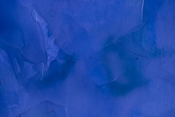 Blue stained and cracked frosted glass texture for background