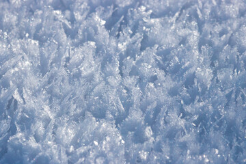 snow closeup texture pattern with nice crystals