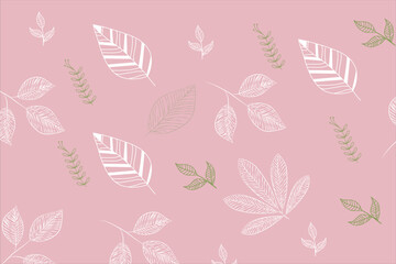 Beauty Floral Sketch Background