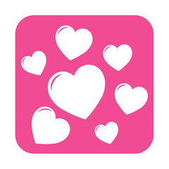 Simple illustration of heart icon for St. Valentines Day