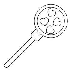 Simple illustration of heart icon for St. Valentines Day