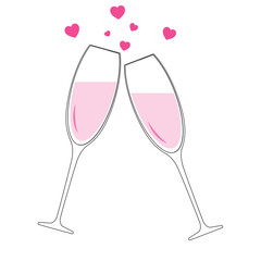 Simple illustration of heart icon for St. Valentines Day