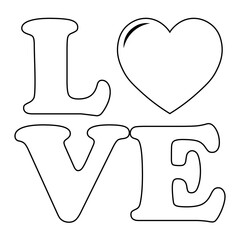 Simple illustration of heart icon for St. Valentines Day