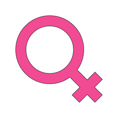 Simple illustration of Venus symbol Concept of gender symbols