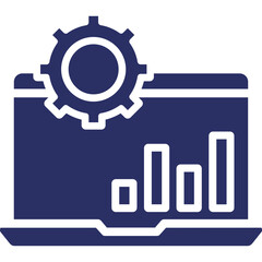 Analysis, bar graph Vector Icon
