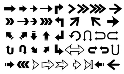 Illustration vector graphic a set of arrow icons