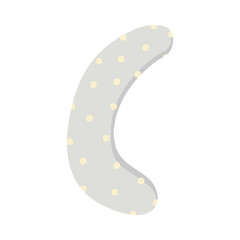 Vector illustration of a pillow for pregnant women. A comfortable orthopedic device for sleeping and relaxing.