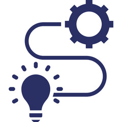 Bulb, cog Vector Icon
