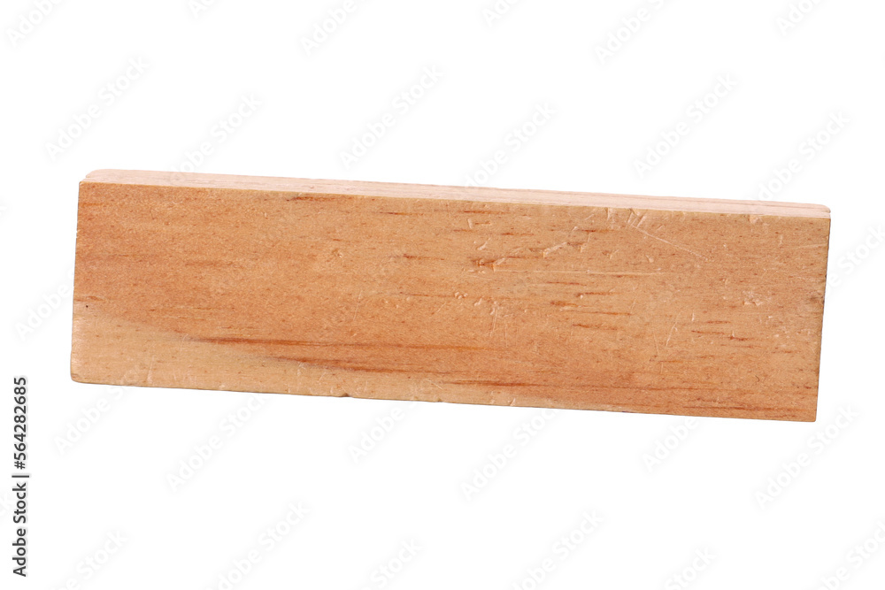 Poster wooden board with pattern isolated on white background