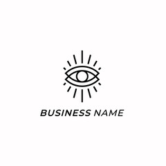 design logo combine eyeball and sun