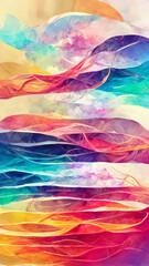 Abstract blurred gradient mesh background in bright rainbow illustration Generative AI Content by Midjourney