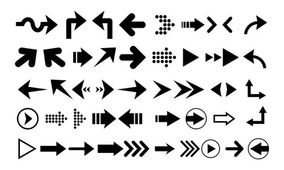 Illustration vector graphic a set of arrow icons