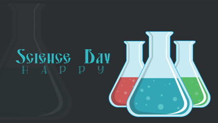 Illustration Of 28 February National Science Day Background. Vector illustration