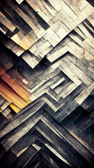 Black abstract geometric background. Modern shape concept illustration Generative AI Content by Midjourney