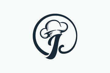 chef logo with a combination of letter i and chef hat for any business especially for restaurant, cafe, catering, etc.