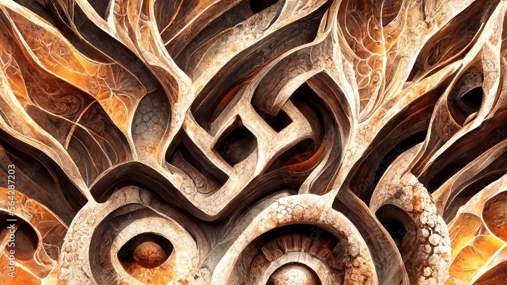 Fototapete mayan style abstract background element. fractal graphics illustration generative ai content by midj