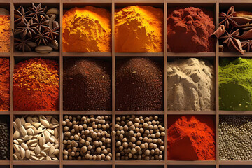 collection of spices