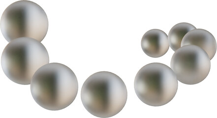 3d rendering. Abstract geometric shapes illustration. Modern minimal frosted glass objects isolated on transparent background