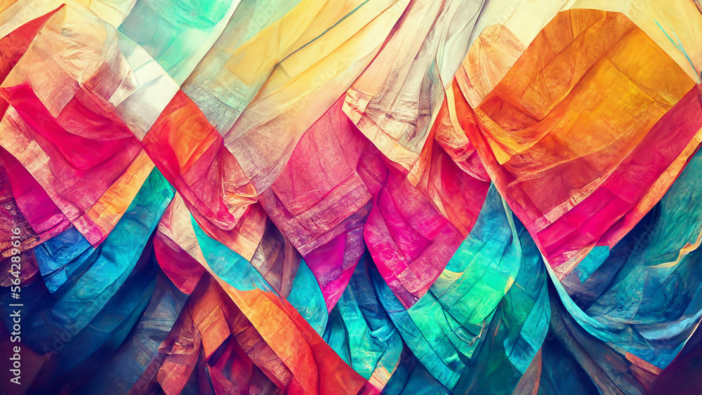 Poster abstract blurred gradient mesh background in bright rainbow illustration generative ai content by mi