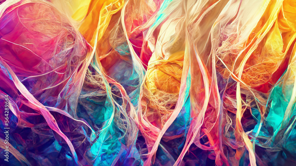 Poster abstract blurred gradient mesh background in bright rainbow illustration generative ai content by mi