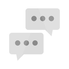 Conversation Icon. Dialogue. two speech bubble icons. Vector.