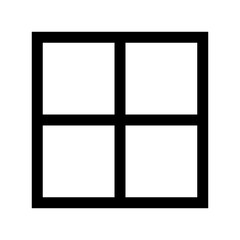 Simple window icon. Window glass. Vector.