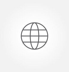 earth icon vector illustration logo template for many purpose. Isolated on white background.