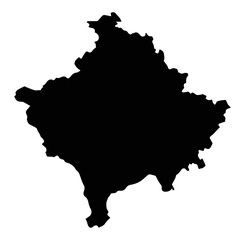 Fototapeta premium Kosovo Silhouette Map