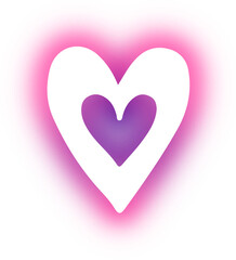 Collection of Heart neon