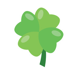 Four leaf sparkle clover vector icon. Lucky symbol of the Irish beer festival St. Patrick. vector green clover.