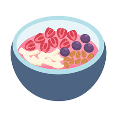 Acai smoothie in coconut shell