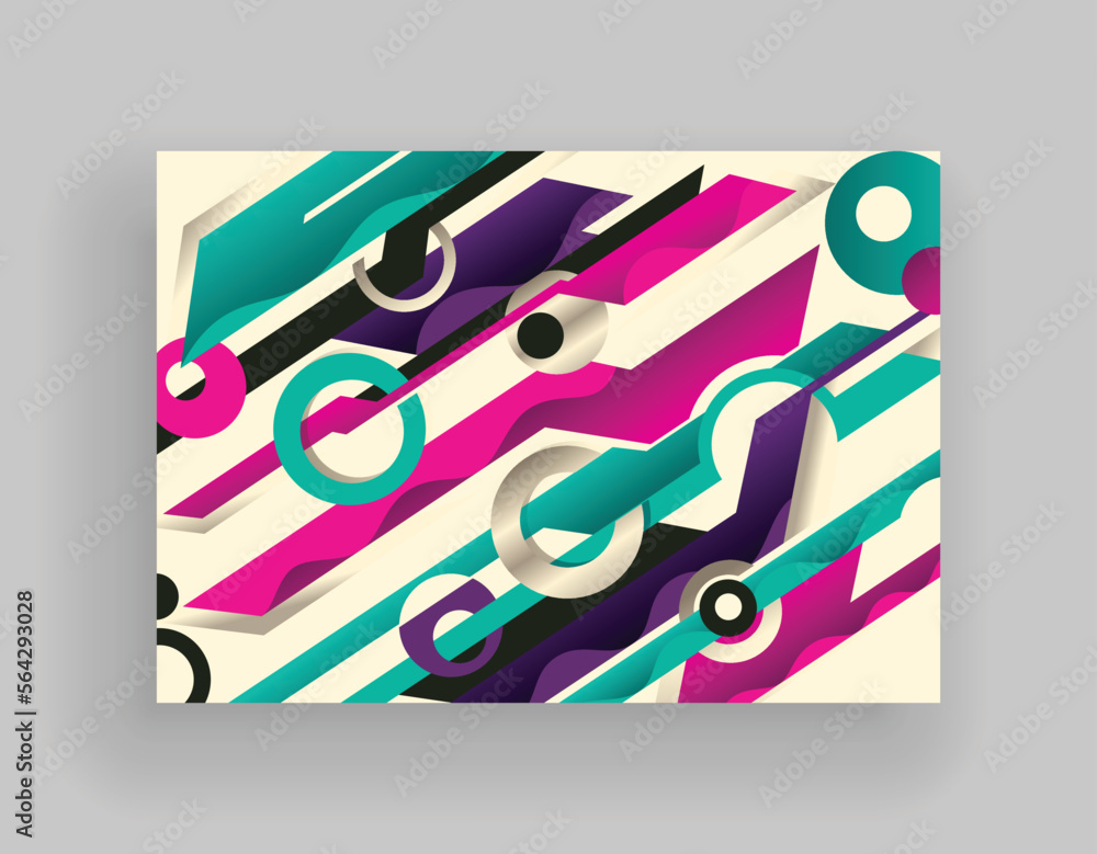 Poster minimal cover design. colorful gradient vector background. modern template design for web. future ge