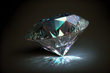 Beautiful sparkling diamond with generative ai