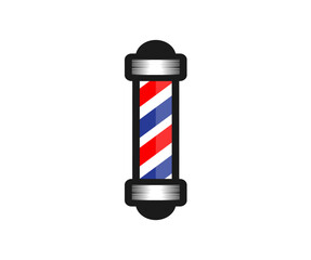 Barber shop pole, Classic Barber shop logo design. Men's barber hair dressing shop pole sign. Vintage retro barber shop pole vector design and illustration.

