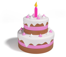 birthday cake Candle 3D
