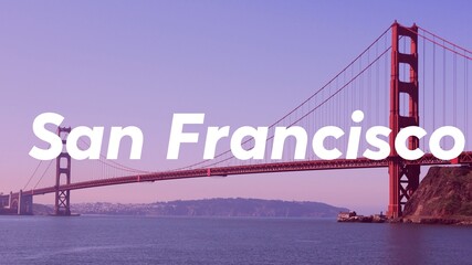 San Francisco city name postcard