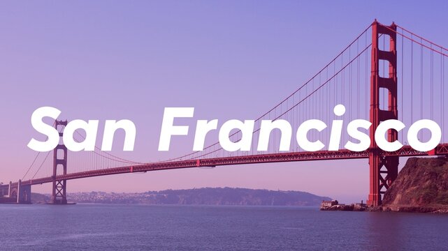 San Francisco city name postcard