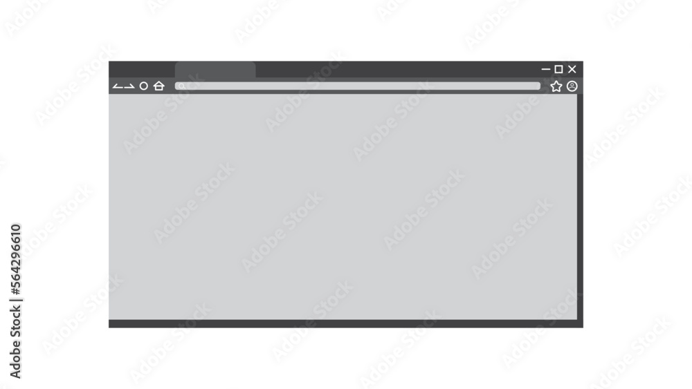 Poster empty browser window on transparent background. empty web page mockup with toolbar